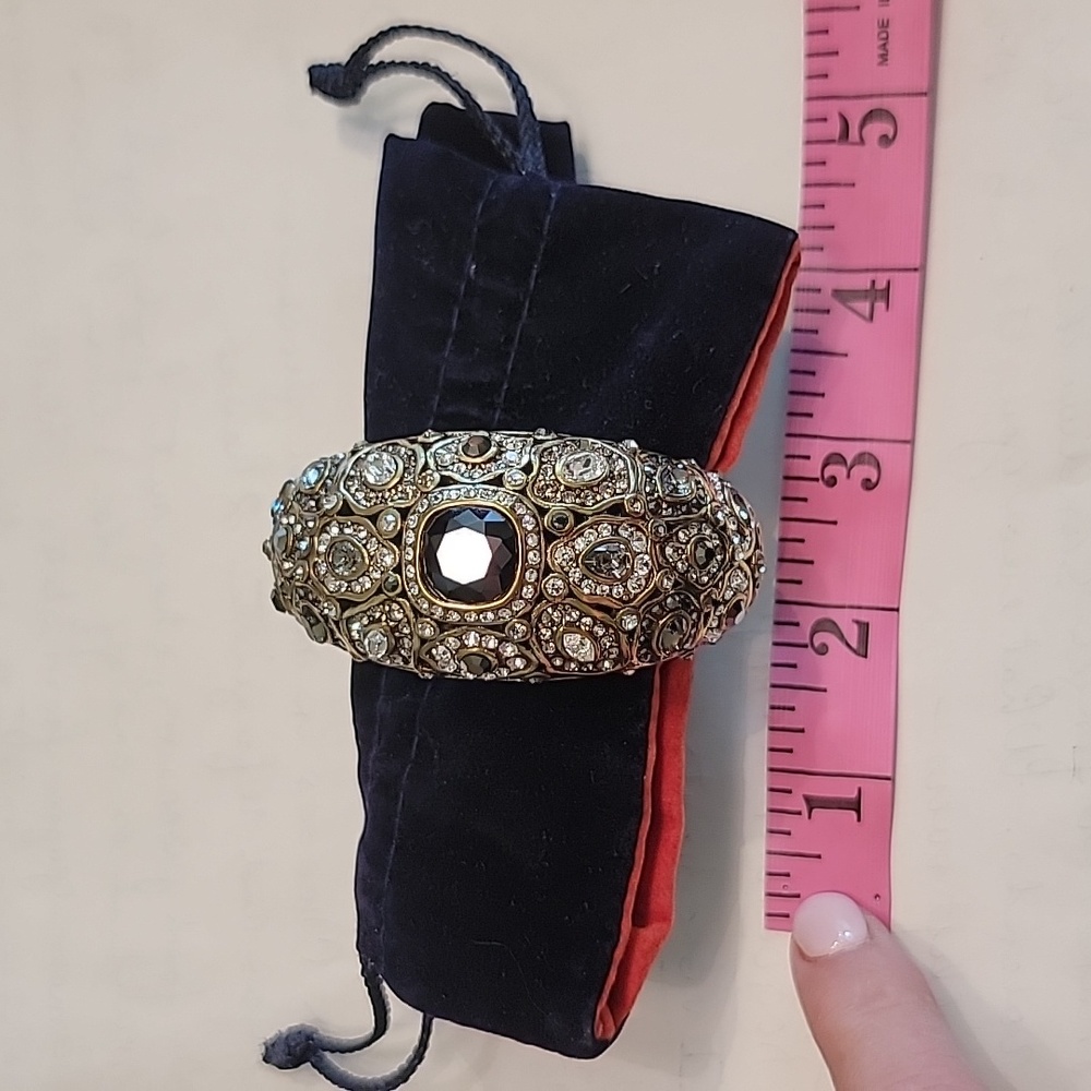 Heidi Daus "sapphire" and "diamond" cuff bracelet